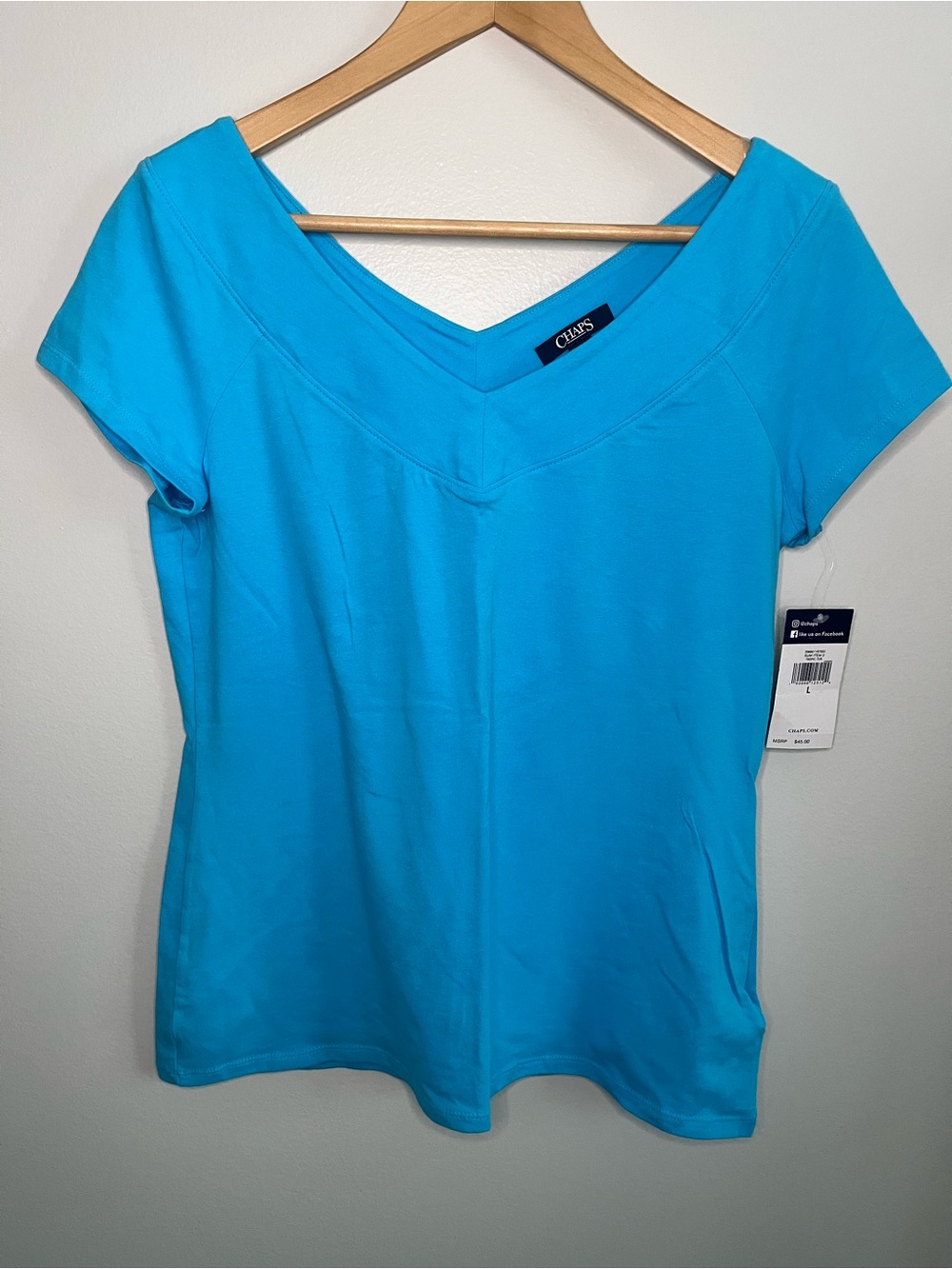 NWT Chaps Short Sleeve Top